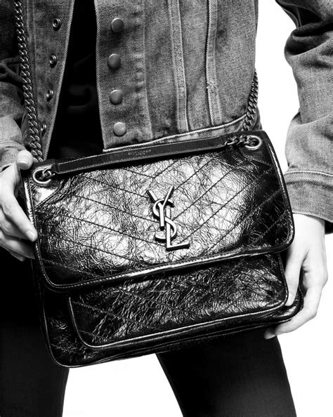 ysl niki grey medium bag|ysl niki small bag.